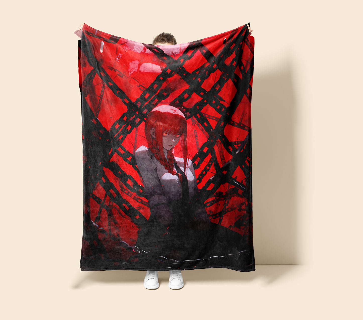 Makima Fleece Blanket, Chainsaw Man Merch, Spicy Anime  Girl Throw Tapestry, Iconic Anime Art Decor & Otaku Gift