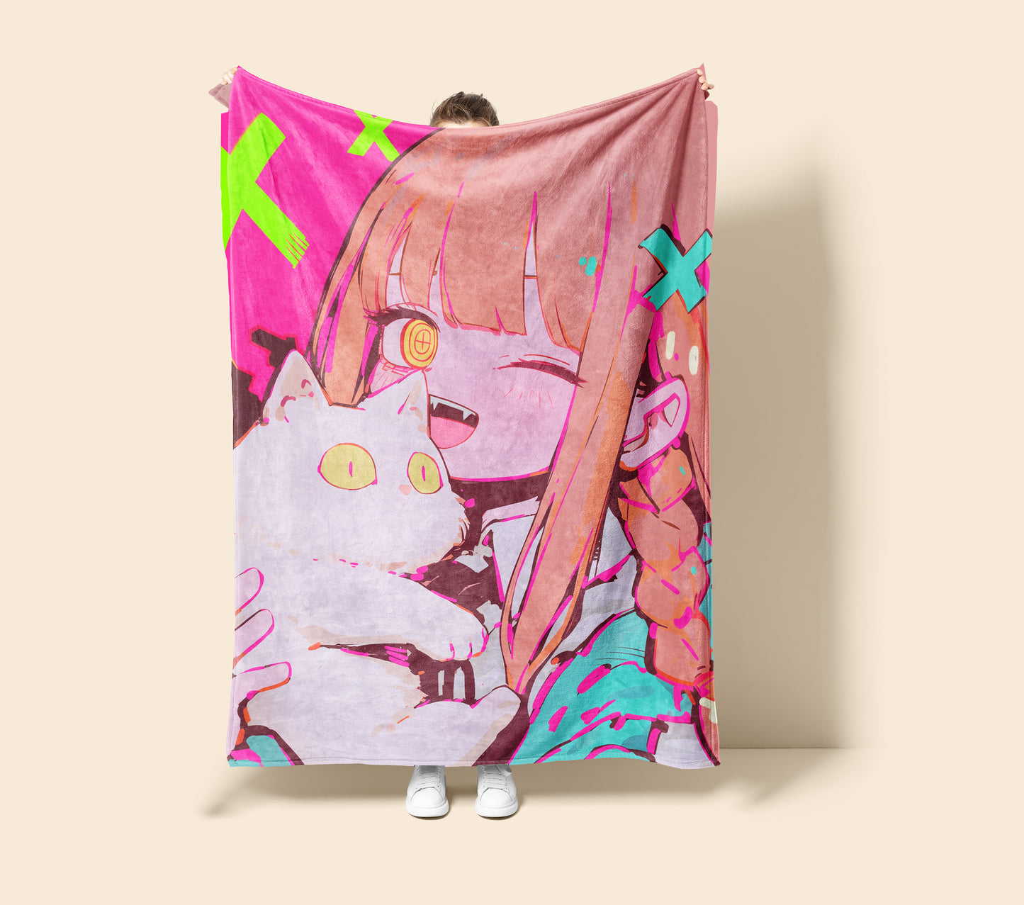 Kawaii Makima Fleece Blanket, Chainsaw Man Merch, Spicy Anime  Girl Throw Tapestry, Iconic Anime Art Decor & Otaku Gift