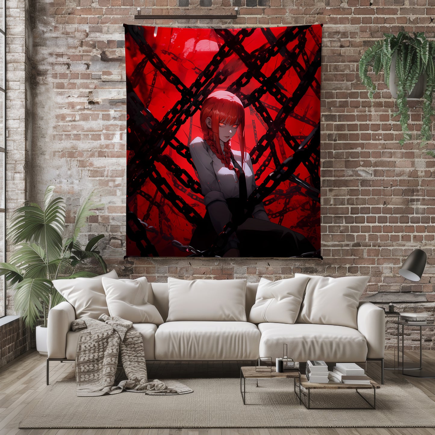 Makima Fleece Blanket, Chainsaw Man Merch, Spicy Anime  Girl Throw Tapestry, Iconic Anime Art Decor & Otaku Gift