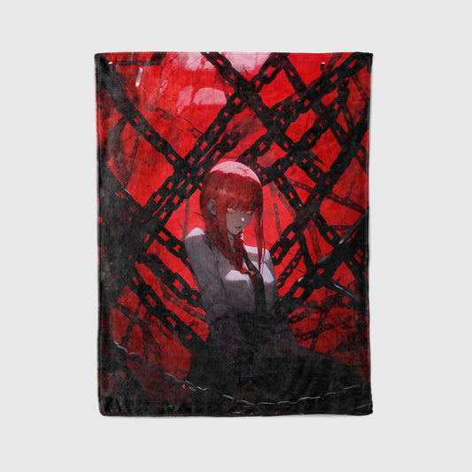 Makima Fleece Blanket, Chainsaw Man Merch, Spicy Anime  Girl Throw Tapestry, Iconic Anime Art Decor & Otaku Gift